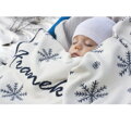 personalizovaná detská zimná  béžová deka