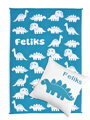 Martello Blanket and pillowcase with the name of baby
