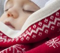 červená bavlnená detská deka na zimu