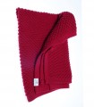 Červená organická bavlnená deka s merino vlny