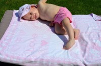 Detská deka s menom a údajmi o narodení 