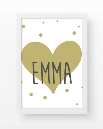 Fotorámik zlaté srdce