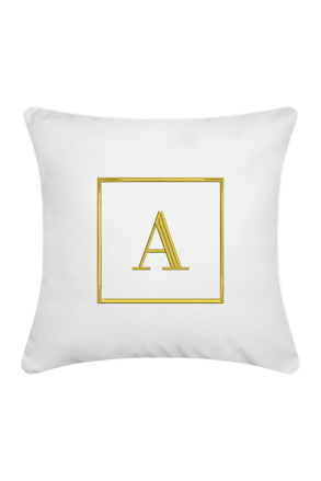 Velvet dekoračný vankúš s písmenom