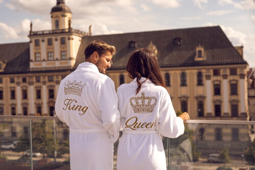 Fleece luxury personalised bathrobes