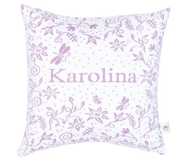 Martello Purple pillowcase with flowers 