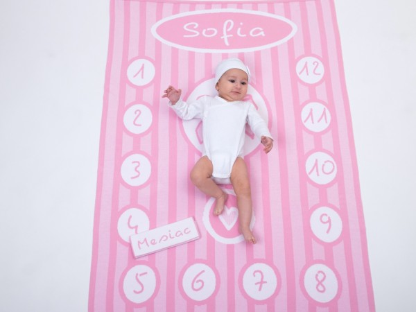 Foto deka pre bábätko, ružová