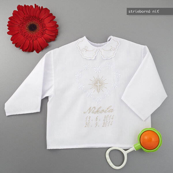 Christening shirt / a cross motive