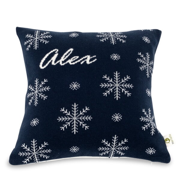 Martello Blue pillowcase with snowflakes