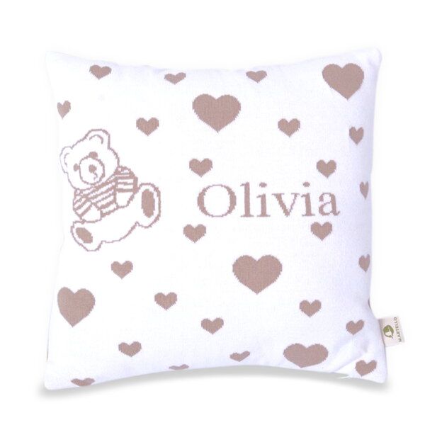 Martello Beige pillowcase with hearts