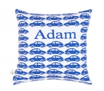 Martello Dark blue pillowcase with small cars