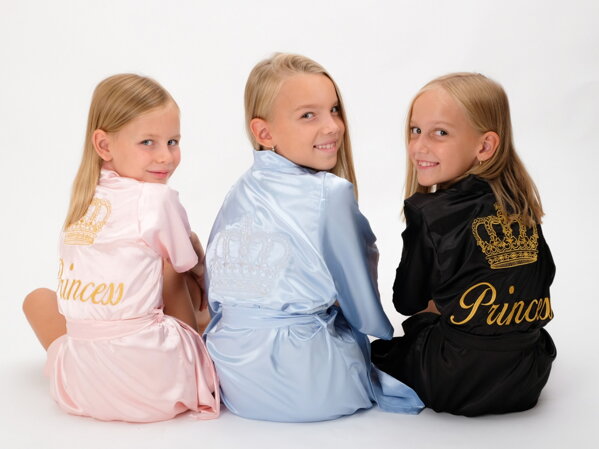 Satin kids robes 