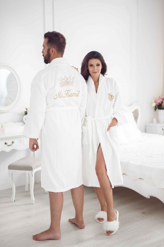 Bavlnené župany s menom pre dospelých