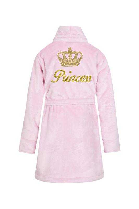 Dievčenský župan fleece Kráľovská koruna + Princess 