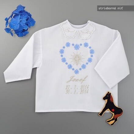 Christening shirt / a heart motive