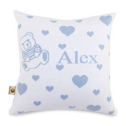 Martello Blue pillowcase with hearts