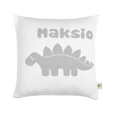 Obliečka na vankúš Stegosaurus /sivá