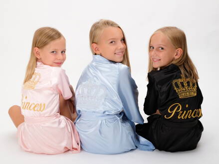 Satin kids robes 